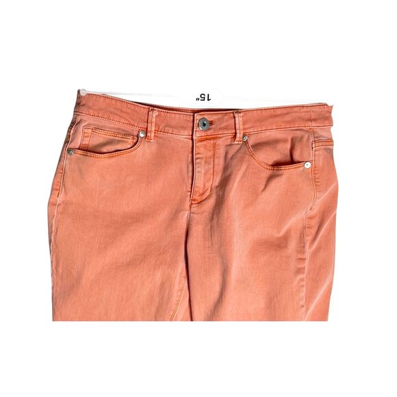 J. Jill Authentic Fit Cropped Petite Jeans sz 8P Light Orange Casual Coastal - Picture 8 of 11